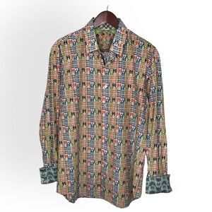 Robert Graham Euro Fit Long Sleeve Button Up Shirt.